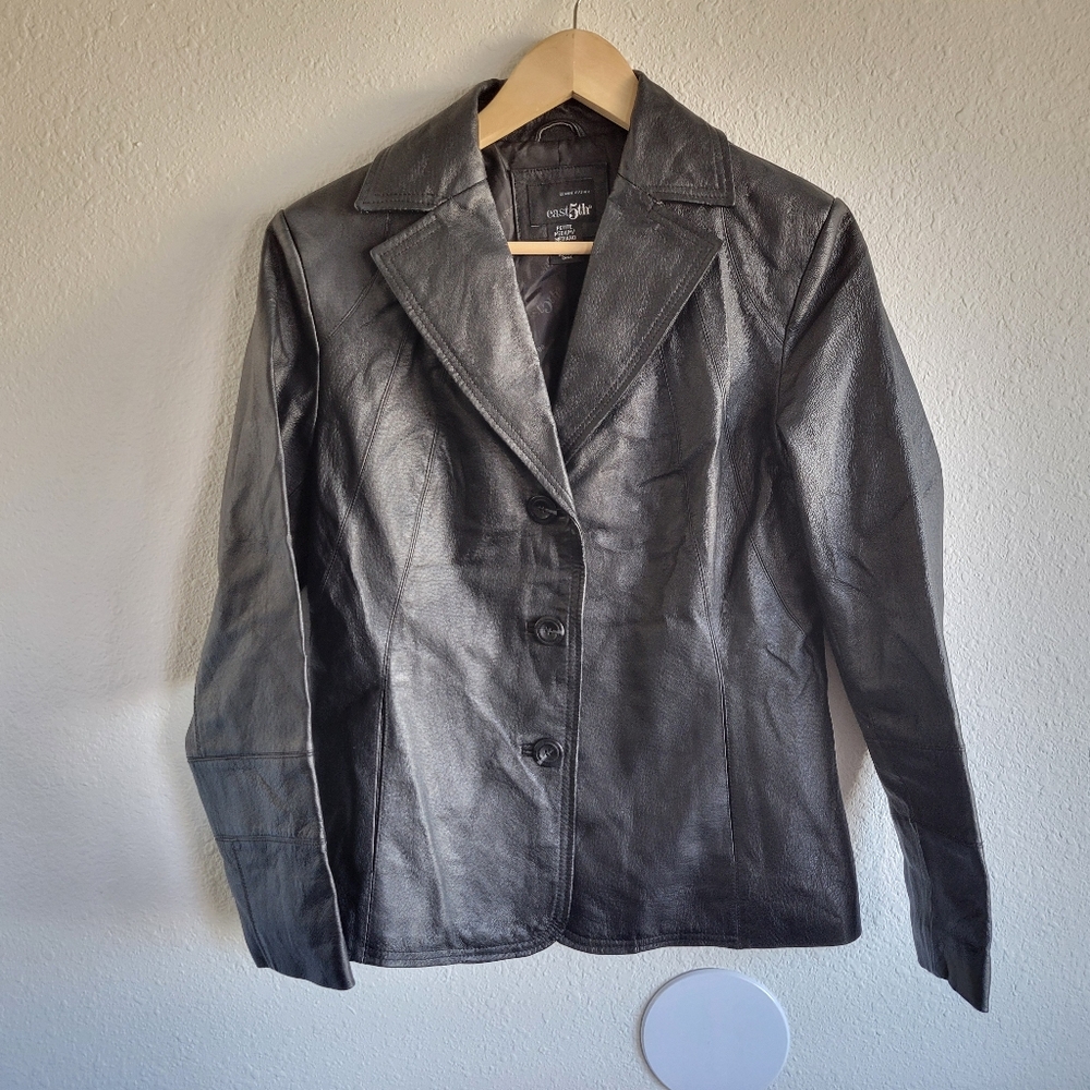 East 5th Vintage 90s Genuine Leather Jacket Black Women's Size Medium